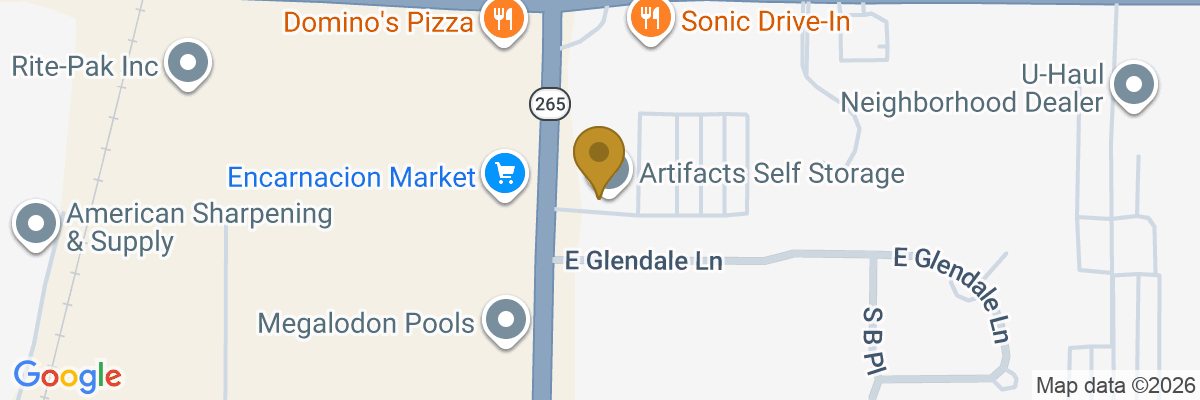 Map showing facility locations